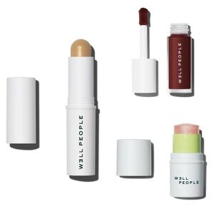 Well People Clean Beauty Makeup 3-Piece Bundle | Foundation, Highlighter, Gloss